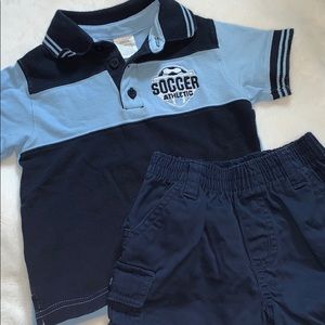 Miniwear Polo Shirt and Shorts Outfit
